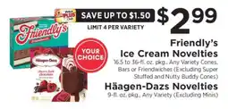 ShopRite Friendly's Ice Cream Novelties offer