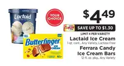 ShopRite Lactaid Ice Cream / Ferrara Candy Ice Cream Bars offer