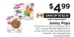 ShopRite Jonny Pops offer