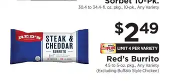 ShopRite Red's Burrito offer