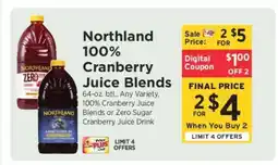 ShopRite Northland 100% Cranberry Juice Blends offer