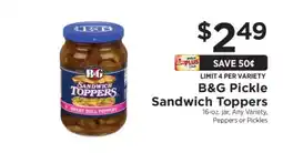 ShopRite B&G Pickle Sandwich Toppers offer