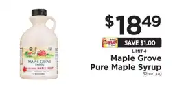 ShopRite Maple Grove Pure Maple Syrup offer