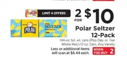 ShopRite Polar Seltzer 12-Pack offer