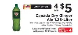 ShopRite Canada Dry Ginger Ale offer
