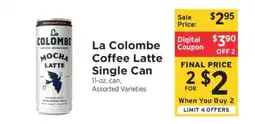 ShopRite La Colombe Coffee Latte Single Can offer