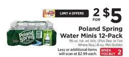 ShopRite Poland Spring Water Minis 12-Pack offer