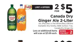 ShopRite Canada Dry Ginger Ale 2- liter offer
