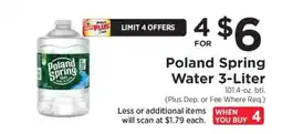 ShopRite Poland Spring Water 3-Liter offer