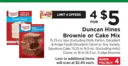 ShopRite Duncan Hines Brownie Or Cake Mix offer