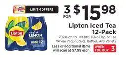 ShopRite Lipton Iced Tea 12-Pack offer