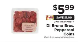 ShopRite Di Bruno Bros. Pepperoni Coins offer