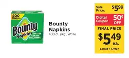 ShopRite Bounty Napkins offer