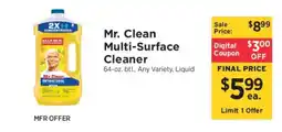 ShopRite Mr. Clean Multi-Surface Cleaner offer