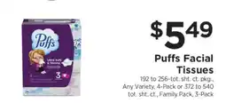 ShopRite Puffs Facial Tissues offer
