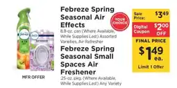 ShopRite Febreze Spring Seasonal Air Effects offer