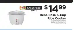 ShopRite Bene Casa 6-Cup Rice Cooker offer