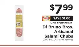 ShopRite Di Bruno Bros. Artisanal Salami Chubs offer