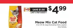 ShopRite Meow Mix Cat Food offer