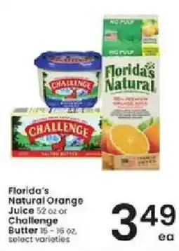 Albertsons Florida's natural orange juice or challenge butter offer