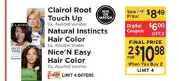 ShopRite Clairol Hair Color offer