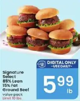 Albertsons Signature Select 85% Lean 15% Fat Ground Beef offer
