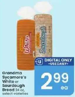 Albertsons Grandma Sycamore's White or Sourdough Bread offer