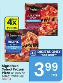 Albertsons Signature Select Frozen Pizza offer