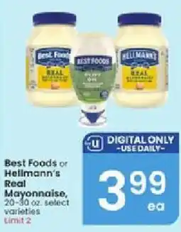 Albertsons Best Foods or Hellmann's Real Mayonnaise offer