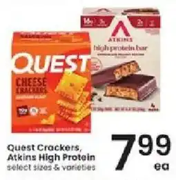 Albertsons Quest Crackers, Atkins High Protein offer