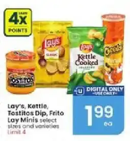 Albertsons Lay's, Kettle, Tostitos Dip, Frito Lay Minis offer