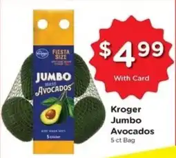 Gerbes Kroger Jumbo Avocados offer