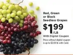 Gerbes Red, Green or Black Seedless Grapes offer
