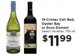 Gerbes 19 Crimes Cali Red, Oyster Bay or Ecco Domani offer