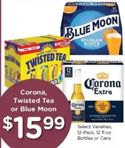 Gerbes Corona, Twisted Tea or Blue Moon offer