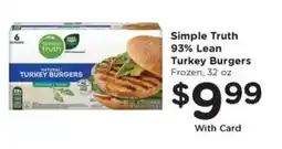 Gerbes Simple Truth 93% Lean Turkey Burgers offer