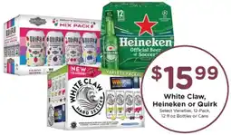 Gerbes White Claw, Heineken or Quirk offer