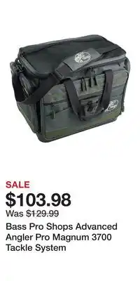 Cabela's Bass Pro Shops Advanced Angler Pro Magnum 3700 Tackle System offer