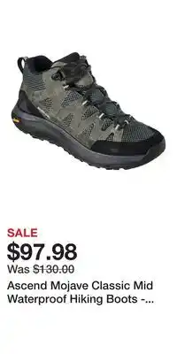 Cabela's Ascend Mojave Classic Mid Waterproof Hiking Boots - Black/Charcoal/Olive - 8M offer