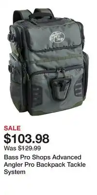 Cabela's Bass Pro Shops Advanced Angler Pro Backpack Tackle System offer