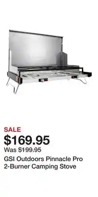 Cabela's GSI Outdoors Pinnacle Pro 2-Burner Camping Stove offer