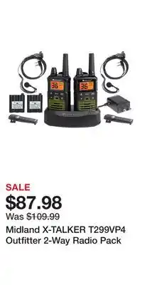 Cabela's Midland X-TALKER T299VP4 Outfitter 2-Way Radio Pack offer