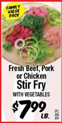 Western Beef Fresh Beef, Pork or Chicken Stir Fry WITH VEGETABLES offer