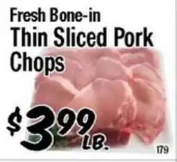 Western Beef Fresh Bone-in Thin Sliced Pork Chops offer
