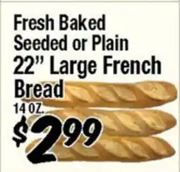 Western Beef Fresh Baked Seeded or Plain 22 Large French Bread offer