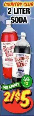 Western Beef COUNTRY CLUB 2 LITER SODA offer