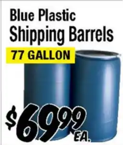 Western Beef Blue Plastic Shipping Barrels offer