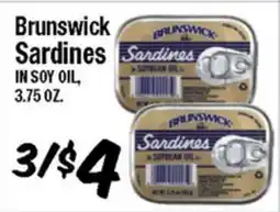 Western Beef Brunswick Sardines IN SOY OIL, 3.75 OZ offer