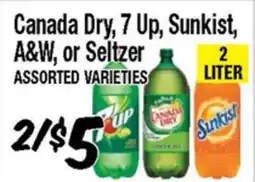 Western Beef Canada Dry, 7 Up, Sunkist, A&W, or Seltzer offer