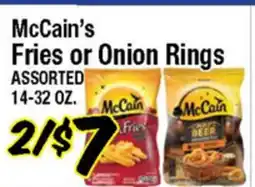 Western Beef McCain's Fries or Onion Rings offer